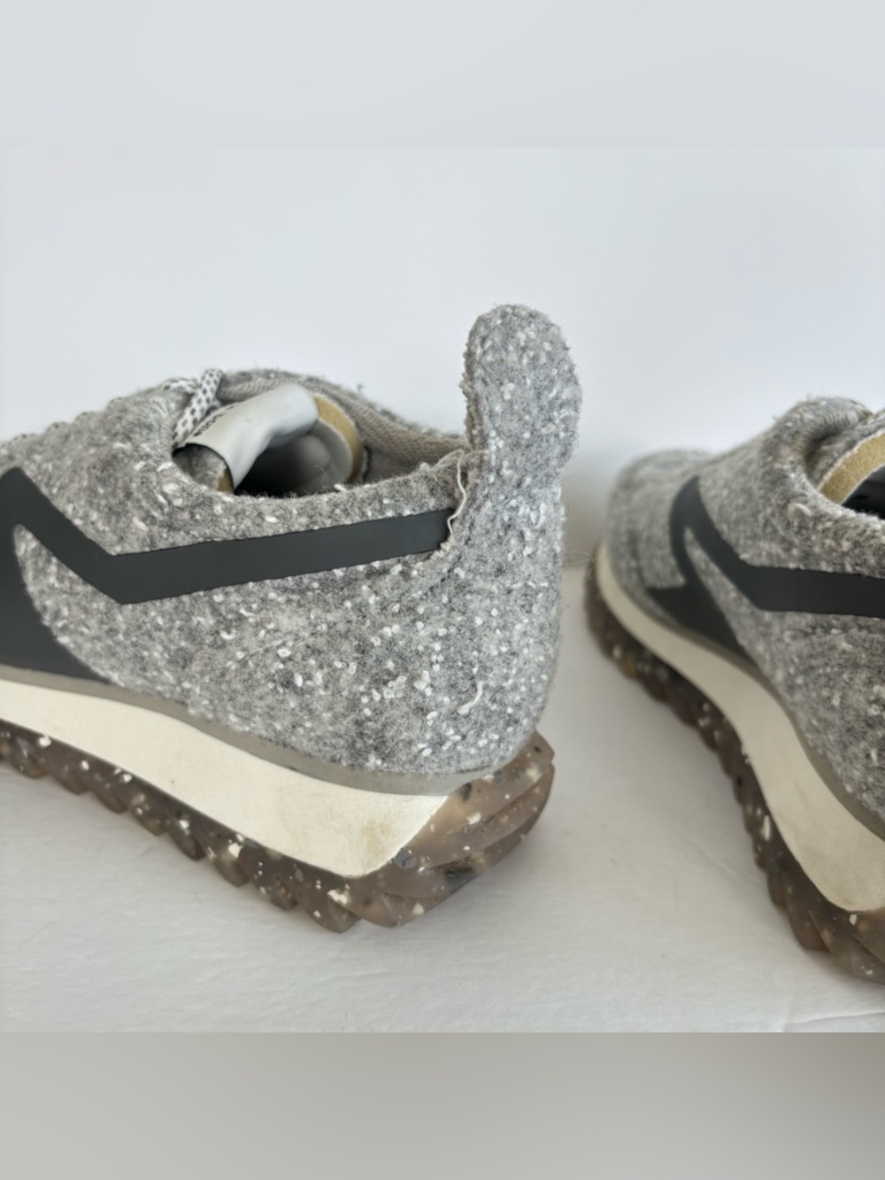 Rag and Bone Retro Runner Gray Wool Textured Sneakers 7 - Picture 11 of 15